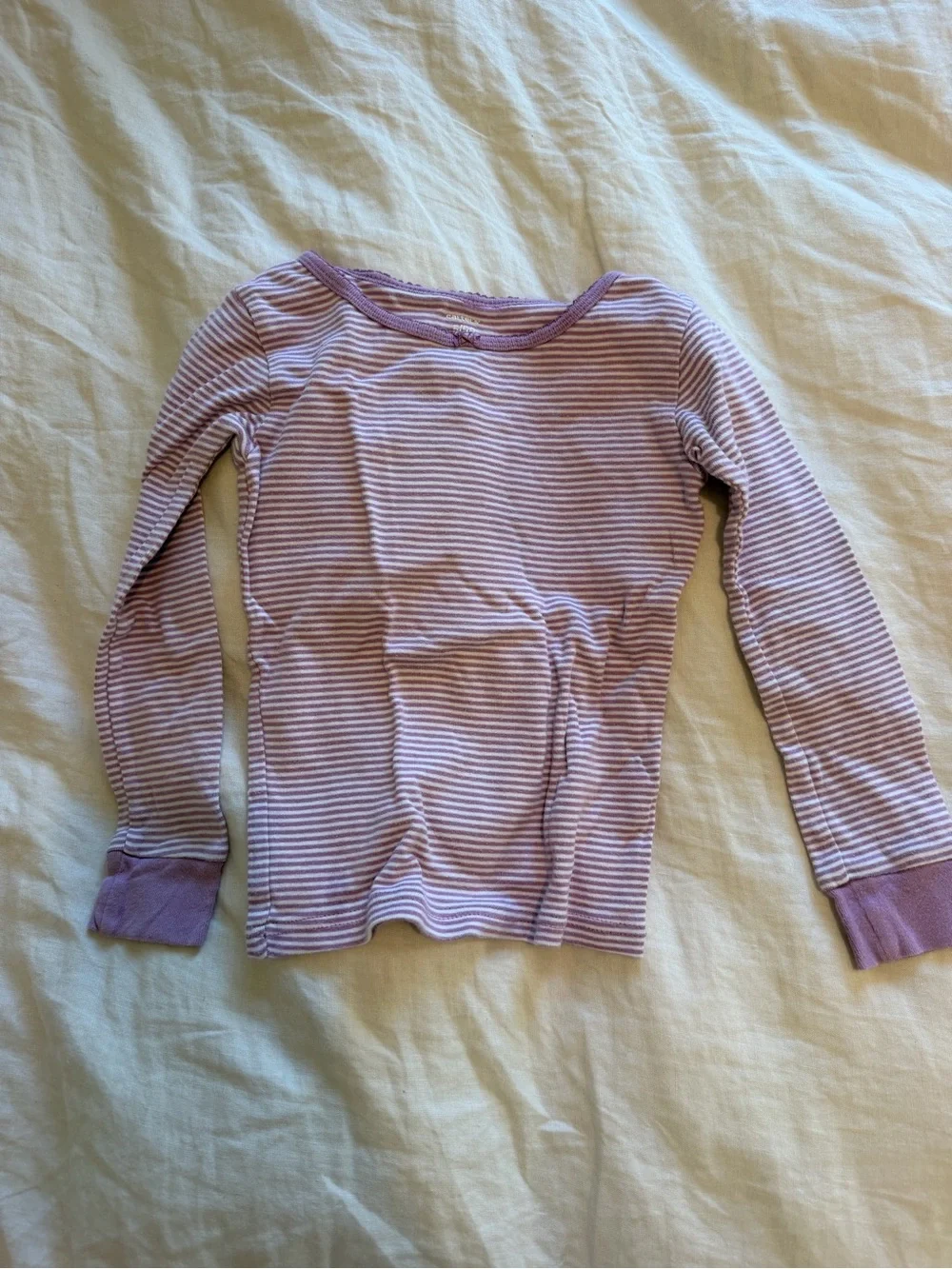 Carter's Lavender and White Striped Long Sleeve pajama set-5T